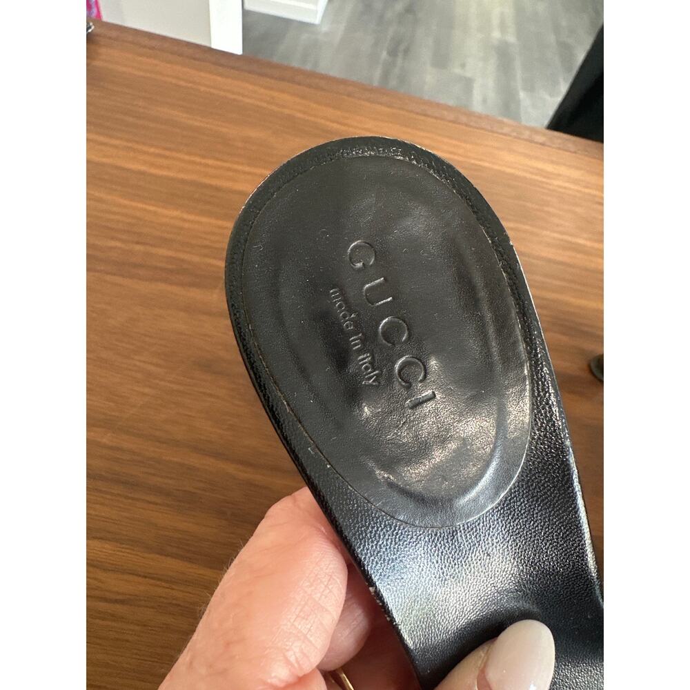 Gucci Bamboo Horsebit Floral Mule Heels Size 5.5 - Picture 2 of 10